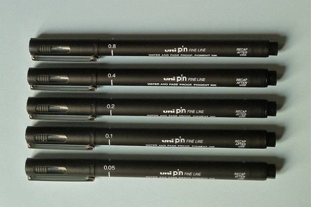 22. These pens that double in nib size each time.