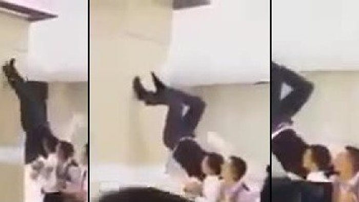 Halayda Hızını Alamayıp Duvara Tırmanan Halay Başı