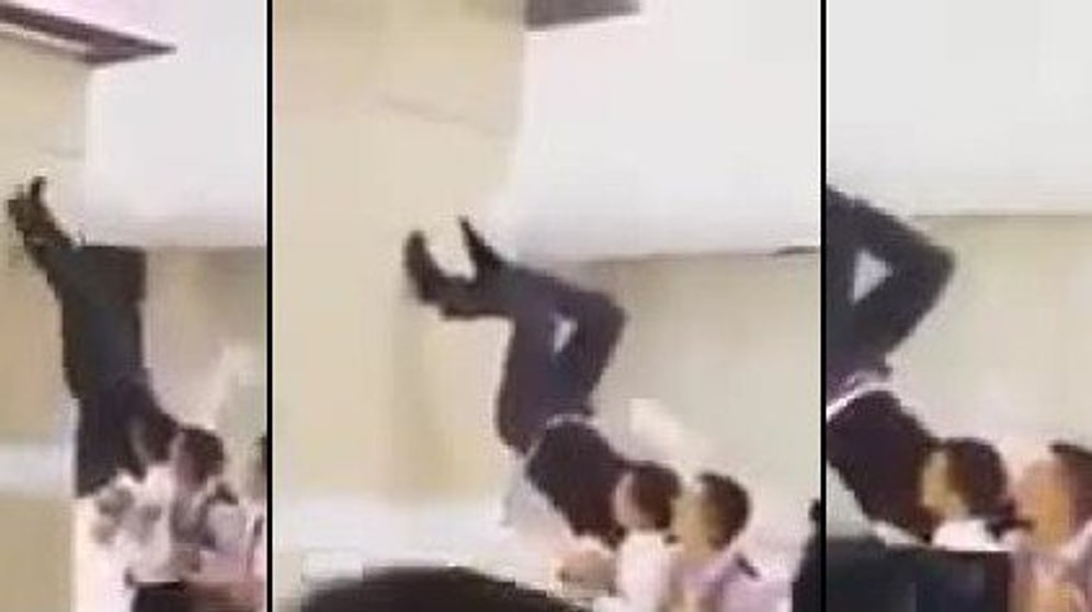 Halayda Hızını Alamayıp Duvara Tırmanan Halay Başı