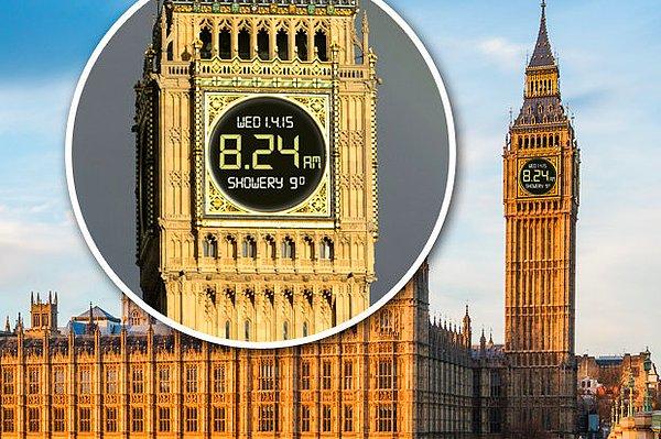 1. Londra'nın ünlü saat kulesi Big Ben'e dijital saat takılacak!