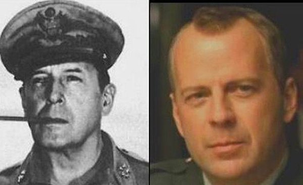2. Bruce Willis ve General Douglas MacArthur