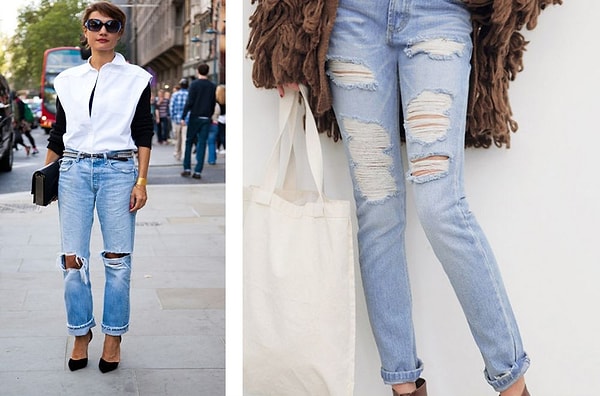 8. Рваный деним