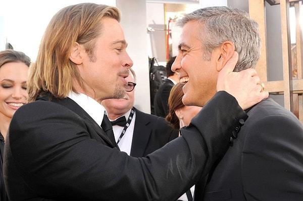 6. George Clooney'in Brad Pitt'e baktığı gibi size bakan biri olsun hayatınızda...