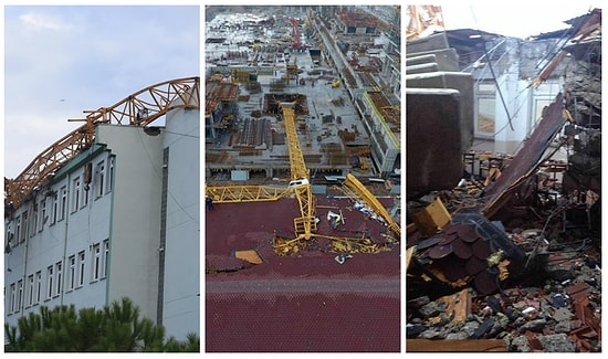 Şans Eseri Yaşıyoruz: İzmir'de Çatısına Vinç Devrilen Okulda Eğitime Ara Verildi...