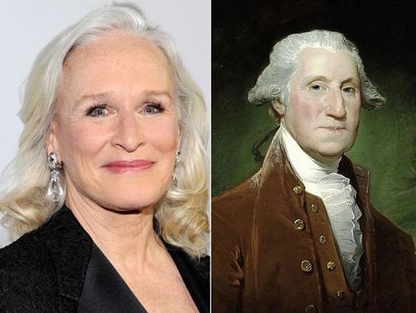 20. Гленн Клоуз и 1-й Президент США Джордж Вашингтон