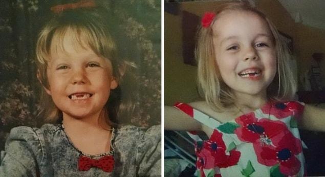 8. Mother and daughter: two smiles 20 years apart