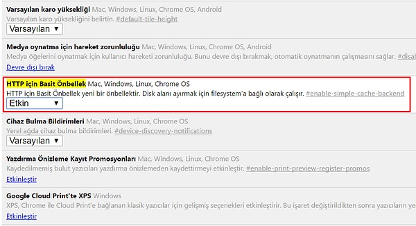 8. HTTP için Basit Önbellek işlemini kullanın.