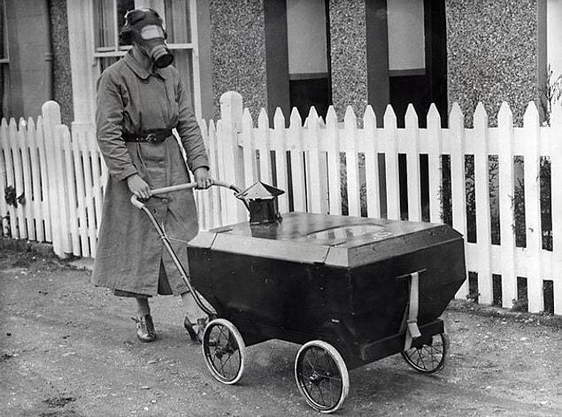 1. Woman With A Gas-resistant Pram, England, 1938