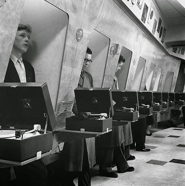 5. Customers At A London Music Store, 1955