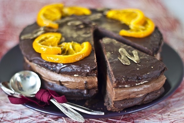 7. Шоколадно-апельсиновый торт с кофейным кремом