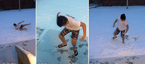 Hayatında İlk Defa Kar Gören 13 Yaşındaki Filipinli Çocuğun Tepkisi