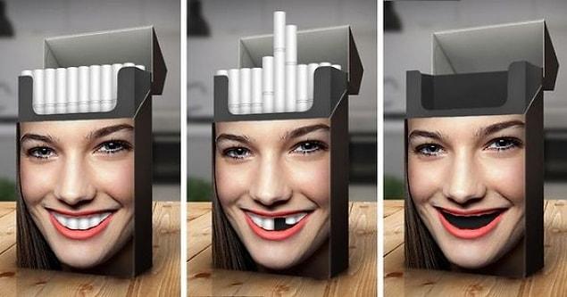 16. A graphic way to remind people about the dangers of smoking.