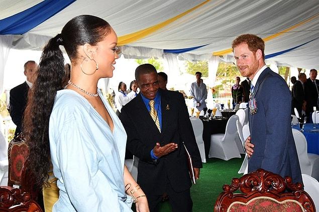 We can see that Prince Harry can't hold in his excitement.
