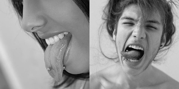 Прокол языка!