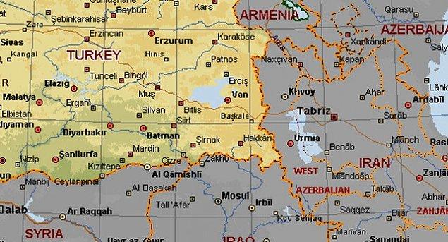 11. Türkiye ile İran'ın bugünkü sınırı kaç yılında çizilmiştir?