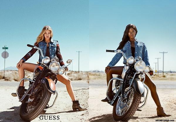 Mesela Gigi Hadid'in kapağı olduğu bu reklamdaki motosikletin eşini bulmak 2 aylarını almış.