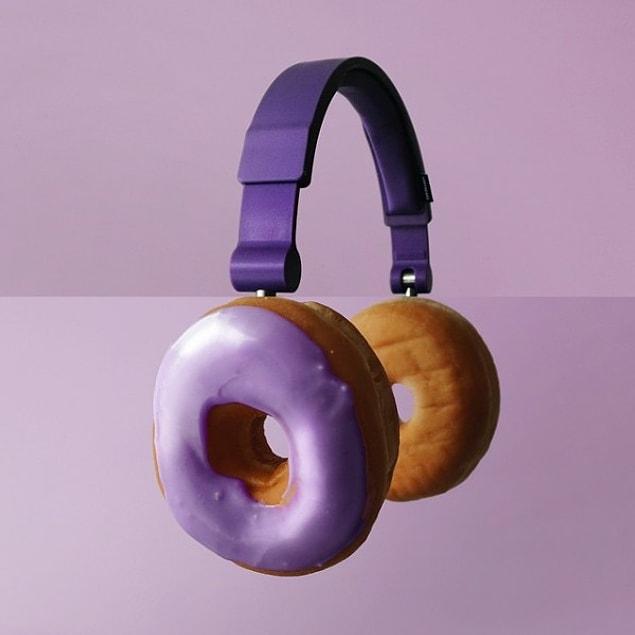2. Earphones + Donuts
