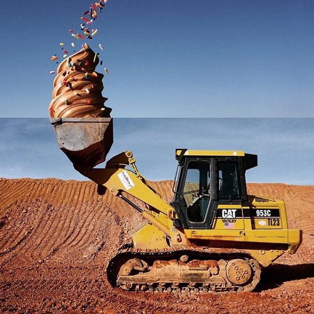 7. Ice Cream + Excavator