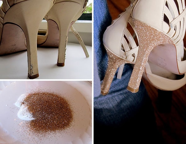 12. Износились каблуки? Вам помогут блестки