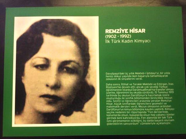 İşte o öğrencilerden biri, Sorbonne’da okuyan ilk Türk kadını olan ve Madam Curie’nin de öğrencisi olan kimyacı Remziye Hisar'dır.