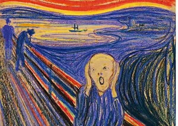 8. Geldik son soruya. Edvard Munch'un 'Çığlık' adlı tablosuna baktığında ne görüyorsun?