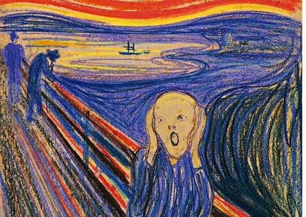 8. Geldik son soruya. Edvard Munch'un 'Çığlık' adlı tablosuna baktığında ne görüyorsun?