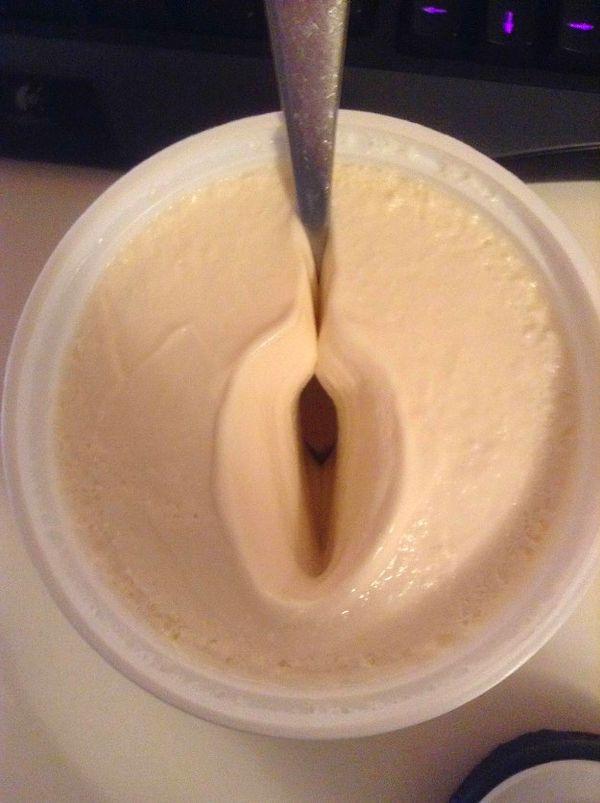 12. A spoon in some yogurt. Move along.
