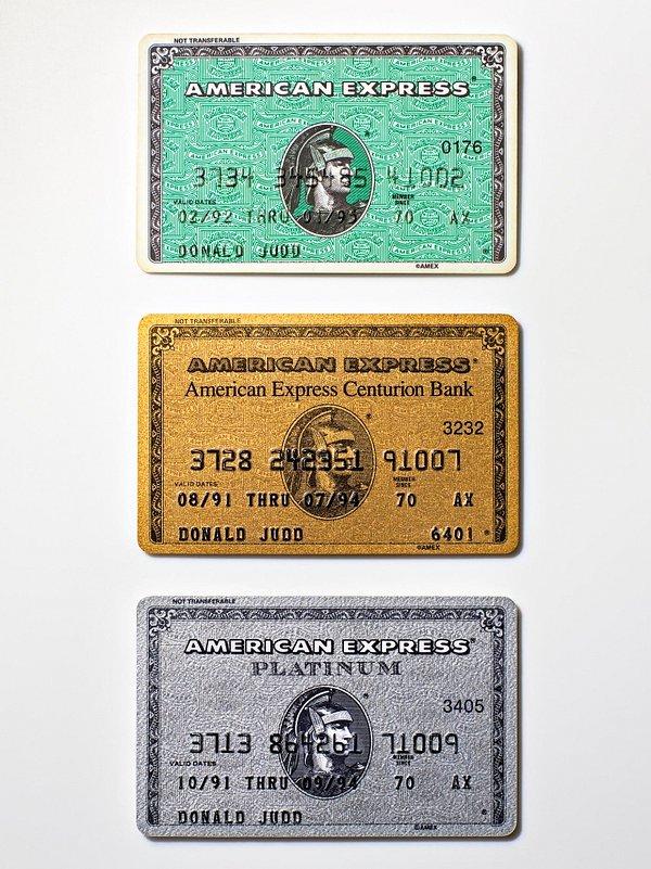 Donald Judd’ın American Express kredi kartları