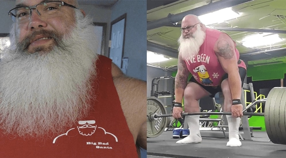 Этот Санта может поднять не только мешок с подарками