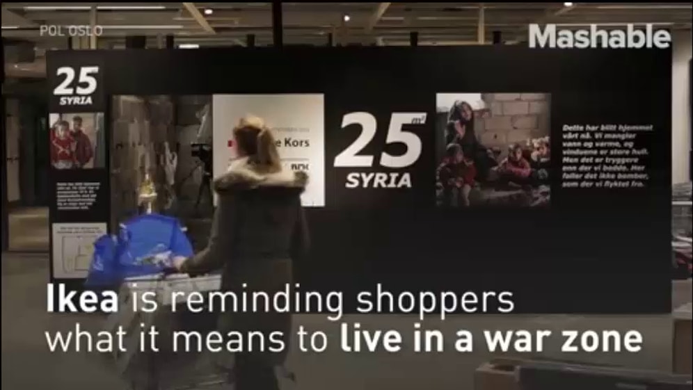 IKEA воссоздала дом сирийских беженцев прямо в своих магазинах