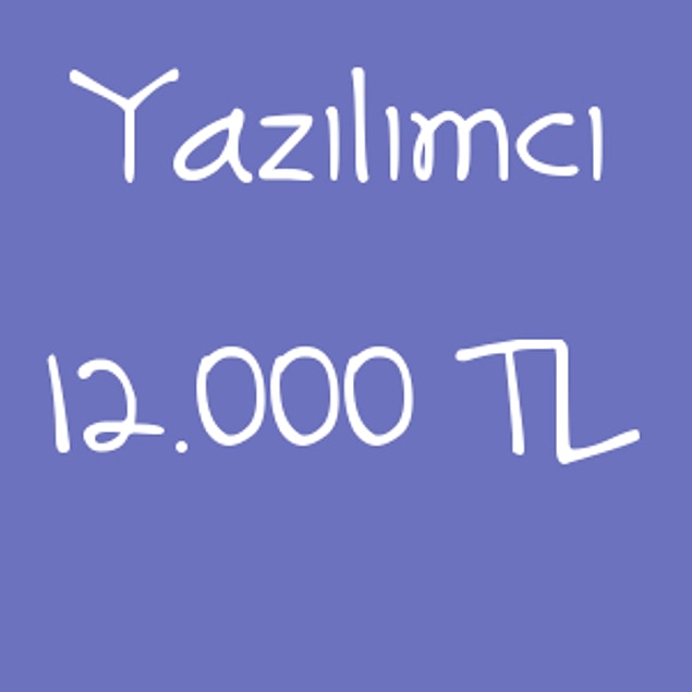 Yazılımcı 12.000 TL!