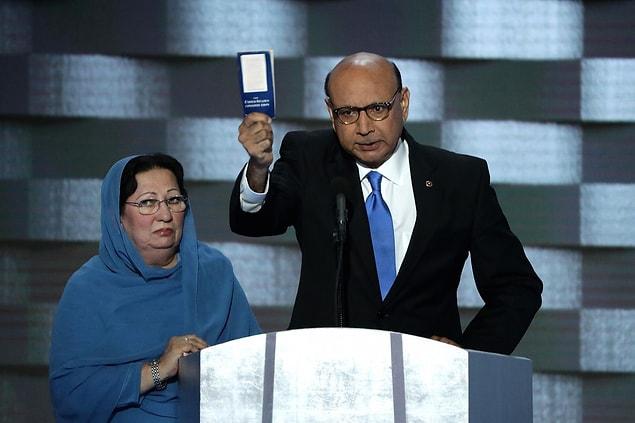 16. Following Donald Trump's divisive call for Muslims to be barred from entering the United States, Hillary Clinton allowed the parents of a Muslim soldier who died in Iraq to speak at the Democratic National Convention.
