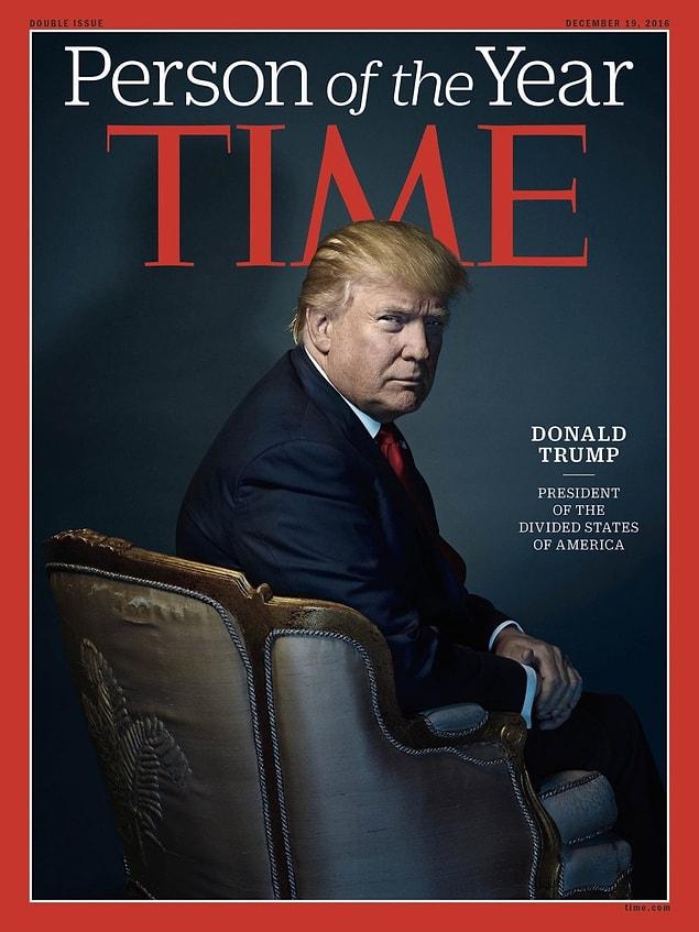 40. After one of the ugliest elections in American political history, Donald Trump won the title of Time magazine's Person of the Year. Trump took issue with the publication referring to him as the "president of the Divided States of America."