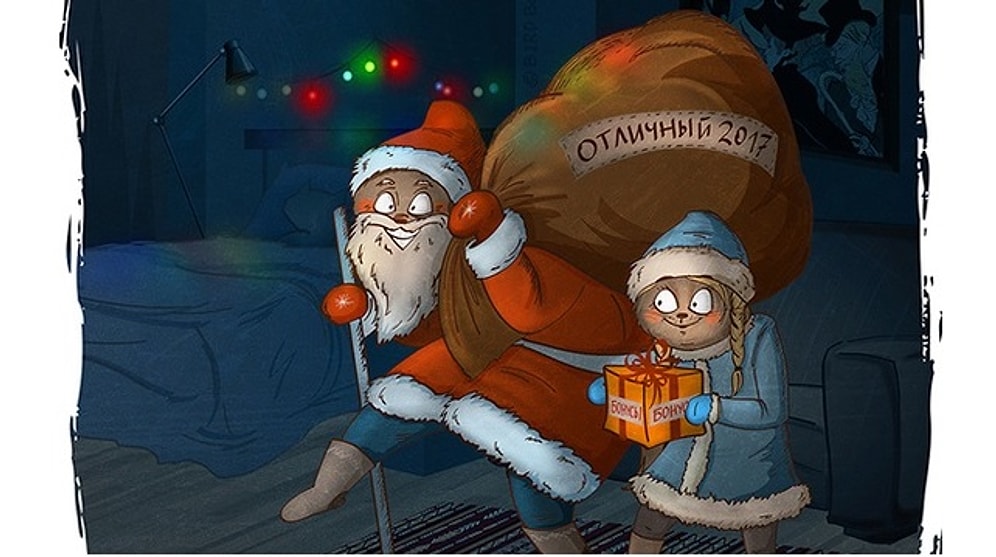 Предновогодняя ностальгия от иллюстратора Bird Born