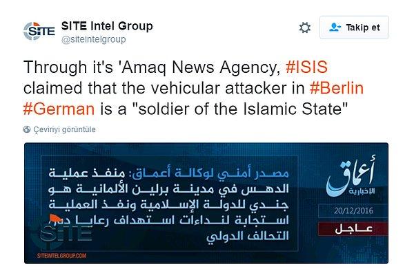 Saldırıyı IŞİD üstlendi