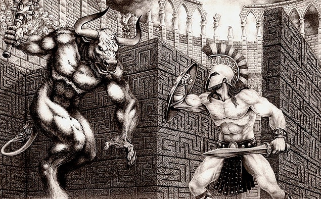 Plutark'ın aktardığı Yunan efsanesine göre, Atina'nın efsanevi kurucusu Theseus, Girit Adasındaki Minotaur'u tek başına öldürüp bir gemi ile eve dönmüştü.