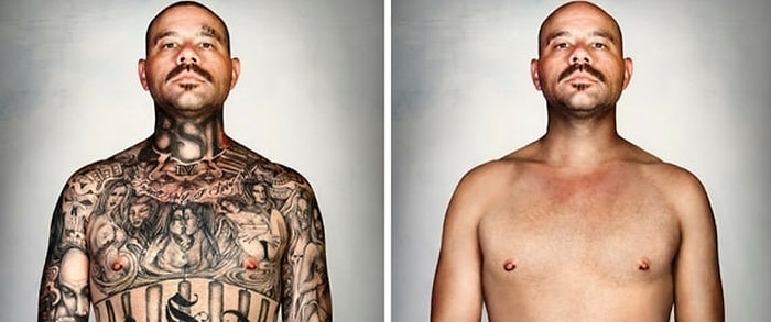 Dövmeleri Photoshopla Silinen Eski Çete Üyelerinin Dövmesiz Hallerine Verdikleri Tepkiler