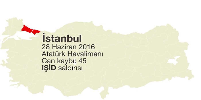 Türkiye'de Son 18 Ayda Meydana Gelen Saldırılar
