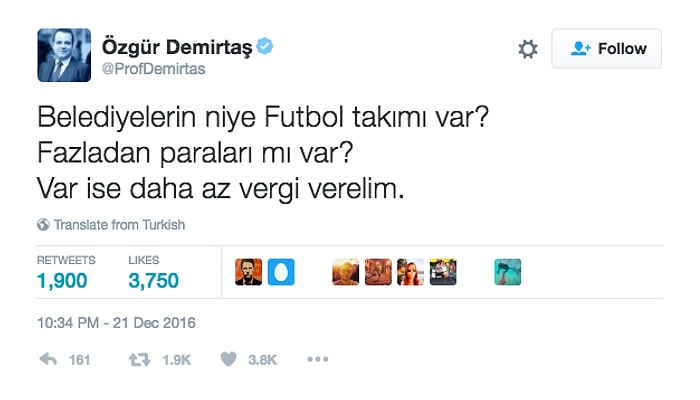 Finans Profesörü Özgür Demirtaş'tan Aforizma Tadında 27 Tweet