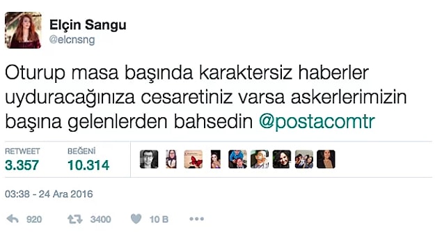 Sangu, hakkında yapılan bu habere Twitter hesabından oldukça sert bir şekilde yanıt verdi.