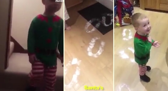 Noel Babanın Ziyaretine Geldiğini Düşünen Çocuğun Aşırı Sevimli Tepkisi