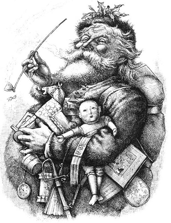 4. Günümüzdeki Noel Baba imajının temeli, karikatürist Thomas Nast'ın 3 Ocak 1863 tarihli Harper's Weekly dergisinde yayınlanan çizimleri ile atıldı.