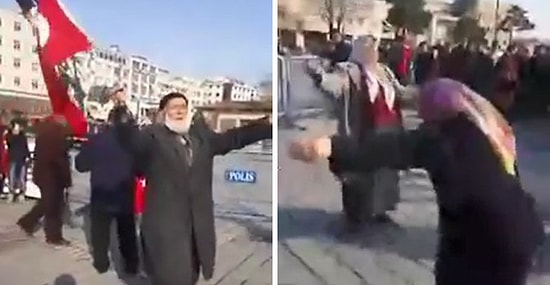 Bunu da Gördük: 'Şehitlere Saygı Yürüyüşü'nde Göbek Atan Vatandaşlar
