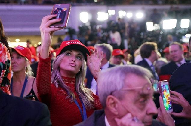 14. This selfie is from the election night...