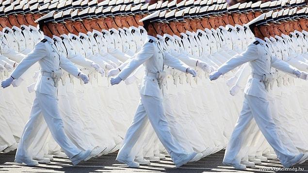 12. This harmonic parade of soldiers.
