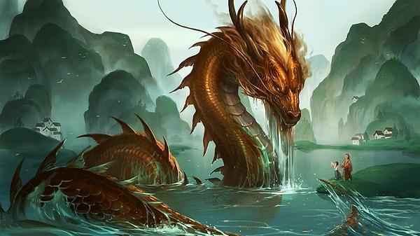 5. Batı'nın ejderhası ateşin gücüne sahipken Doğu'nun ejderhası suyun gücünü elinde tutar. Ateş püskürtmez ama yağmur yağdırır. Ayrıca her türlü su kaynağının derinliklerinde yaşar.