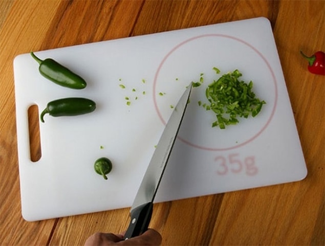 14. Tartılı kesme tahtası: