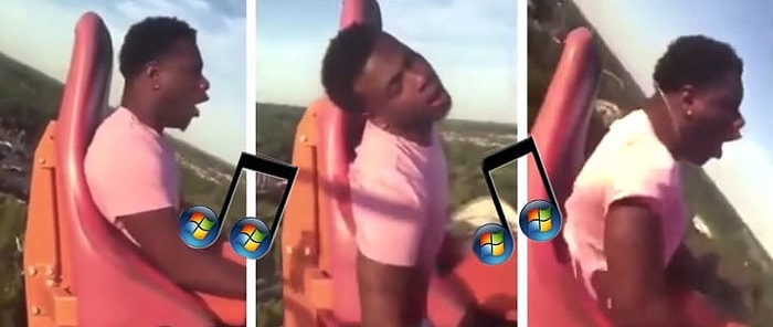 Roller Coaster'da Ayılıp Bayılan Adama Windows'un Ses Efektleri Eklenirse
