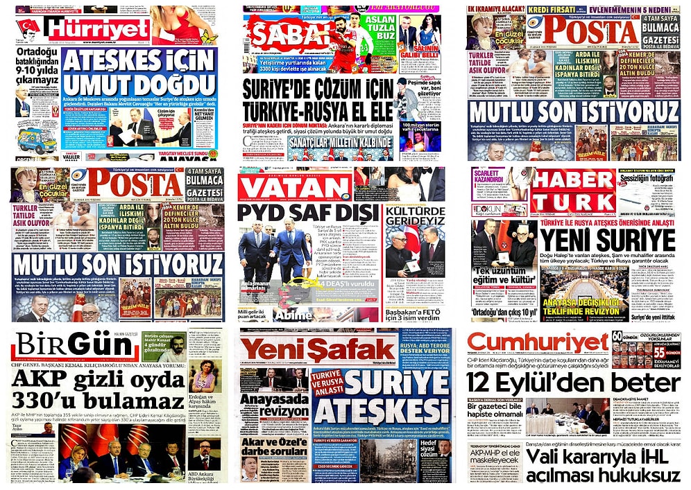 Gazetelerde Bugün | 29 Aralık Perşembe