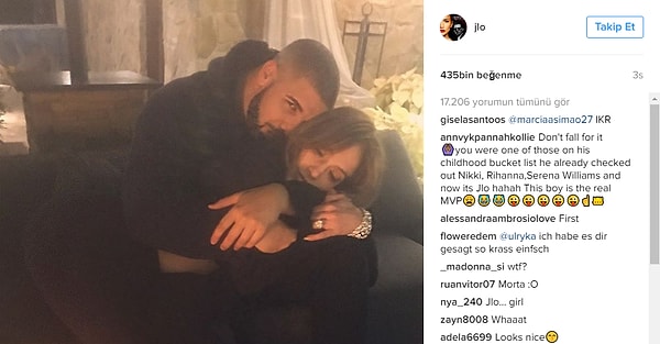 8. Кстати, сама Джей Ло тоже не поленилась выложить эту фотографию сразу после Дрейка